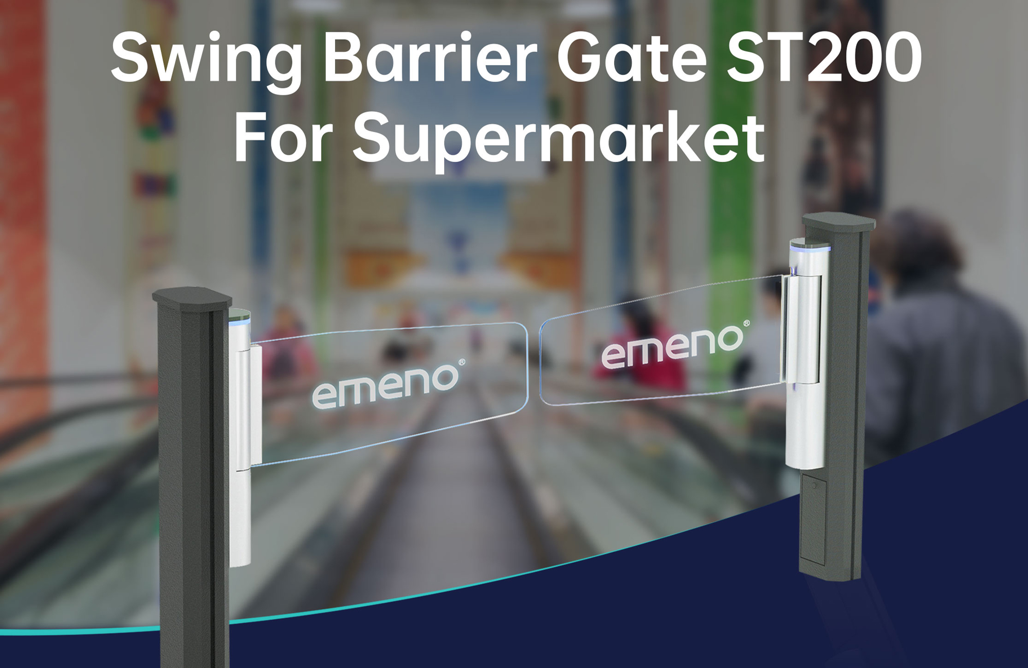 Emeno | New Arrival Supermarket Swing Barrier Gate